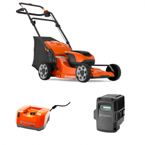 Cortacésped a batería Husqvarna LC142i + Cargador QC330 + Batería BLI200