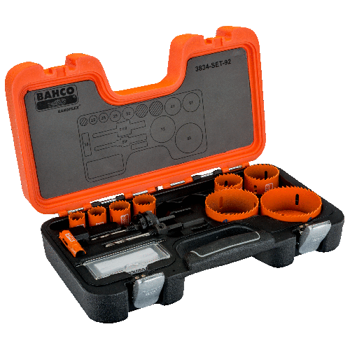 Set 11 Piezas Sierra Copa Bimetalica Sandflexr Para Tableros De Metal Y Madera 16Mm 83Mm Bahco