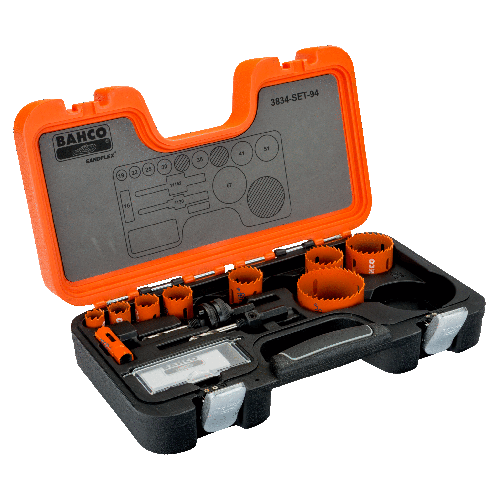 Set 11 Piezas Sierra Copa Bimetalica Sandflexr Para Tableros De Metal Y Madera 16Mm 67Mm Bahco