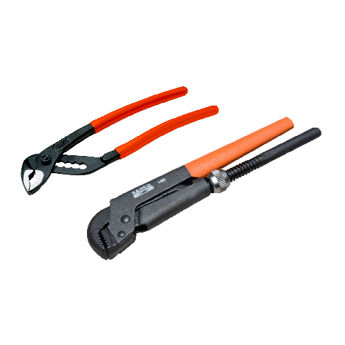 Llave para caños 140A + Pinza Multifix 224 Bahco en blister - 140/224-B