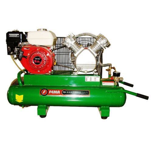 Compresor a Explosión Fema Pro 5.5 Hp 32 Lts Motor 4 Tiempos C/Ruedas