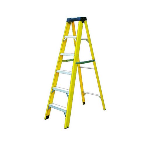 Escalera Plegable Fibra De Vidrio 182 Cm 150 Kg 7 Peldaños