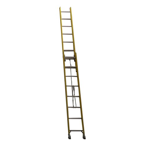 Escalera Extensible Fibra De Vidrio 2x8 Peldaños 253/406 Cm