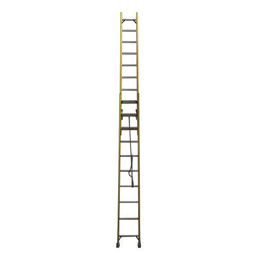 Escalera Extensible Fibra De Vidrio 2x10 Peldaños 314/528 Cm