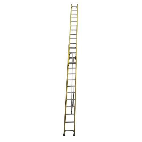 Escalera Extensible Fibra De Vidrio 2x12 Peldaños 375/650 Cm