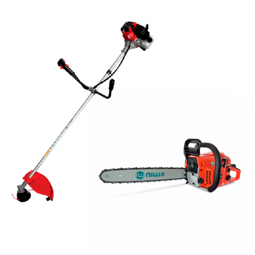 Promo Motosierra Niwa Modelo CNW45 + Desmalezadora Niwa DNW52