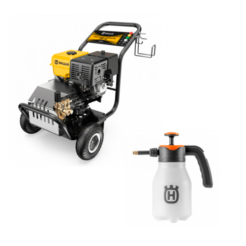 Promo Hidrolavadora a combustión Niwa LNW-150 + Pulverizador Manual Husqvarna 301 SM