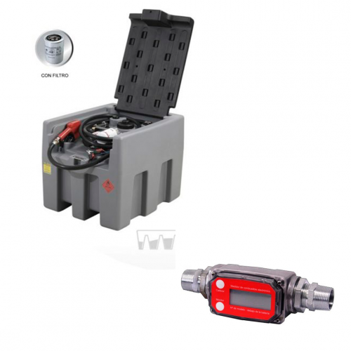 Promo Tanque 200 Litros C/Kit Surtidor y Filtro Para Diesel 12v + Cuenta Litros Electrónico de Regalo