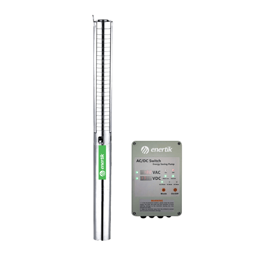 Bomba Solar Sumergible Y Backup 4” Centrífuga - Q máx.: 12.0m³/h – Alt. máx.: 80m – 2200W