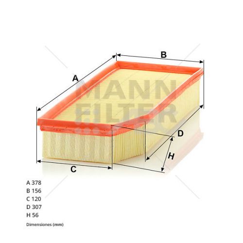 Filtro Aire Mb E320, E270,E220(Ue1) C38145 Mann