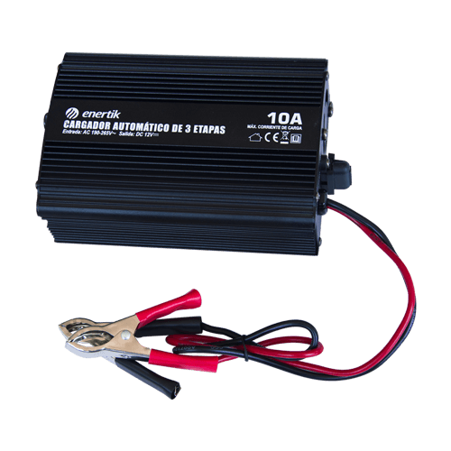 Cargador Automático de Batería 12Vcc - 10A (con 3 etapas de carga)