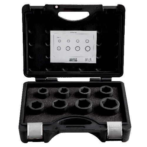 Conjunto De Bocallaves De Impacto Cuadro De 3/4 Con Perfil Hexagonal Imperial Y Acabado Fosfatado  8 Piezas  Bahco