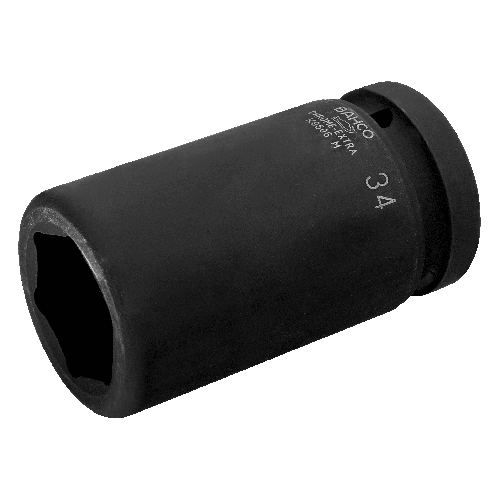 Bocallave Largo De Impacto De 1 Con Perfil Hexagonal De 34Mm Y Acabado Fosfatado Bahco