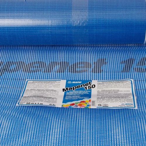 Malla fibra de vidrio 4 x 4,5 resistente Mapenet-150 Rollo 50 x 1Mts