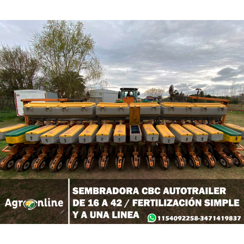 Sembradora CBC Auto tráiler de 16 a 42 / Fertilización simple y a una linea  