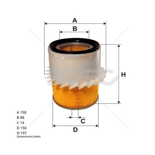 Filtro Aire Mitsub. Hyundai (Ue6) WA6579 Wix