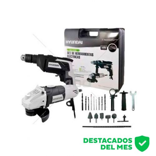 Kit Hyundai Taladro 550w + Amoladora 600w