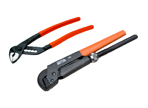 Llave para caños 140A + Pinza Multifix 224 Bahco en blister - 140/224-B