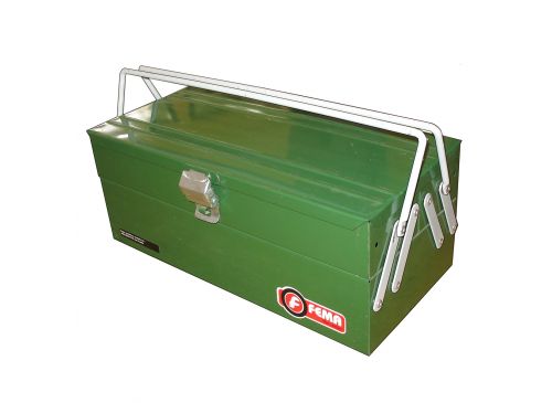 Caja de Herramientas Chapa Reforzada 430x200x170mm Con Fuelle
