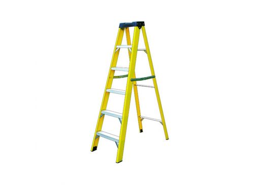 Escalera Plegable Fibra De Vidrio 182 Cm 150 Kg 7 Peldaños