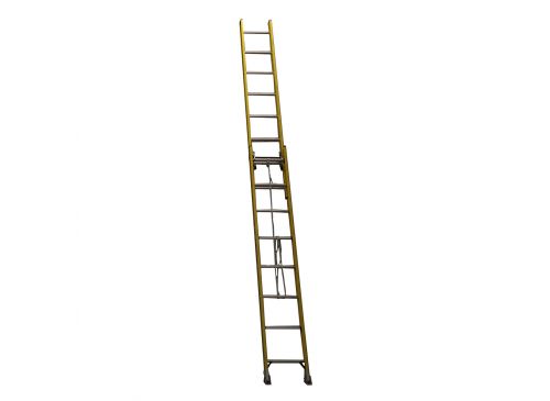 Escalera Extensible Fibra De Vidrio 2x8 Peldaños 253/406 Cm