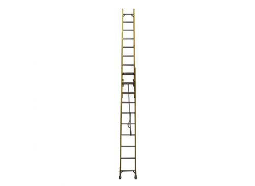 Escalera Extensible Fibra De Vidrio 2x10 Peldaños 314/528 Cm