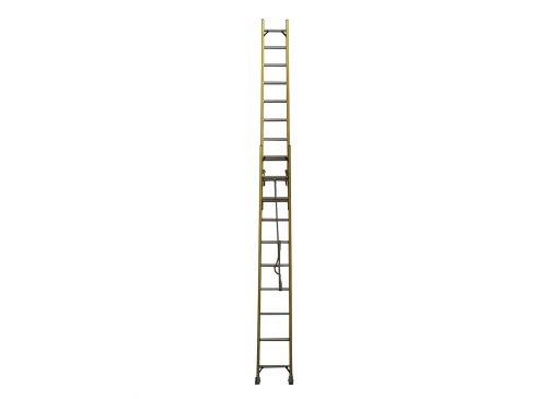 Escalera Extensible Fibra De Vidrio 2x10 Peldaños 314/528 Cm