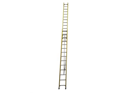 Escalera Extensible Fibra De Vidrio 2x12 Peldaños 375/650 Cm