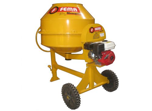 Hormigonera Mezcladora Fema 400Lt C/Motor 6.5 Hp Embrague Reductor