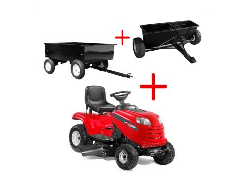 Combo Tractor Cortacesped Castel Garden 16,5Hp + Carro 800kg + Esparcidor de Semillas