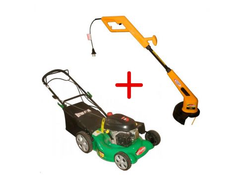 Combo Maquina Cortacesped Castel Garden 5 Hp + Bordeadora Eléctrica Castel Garden 500w