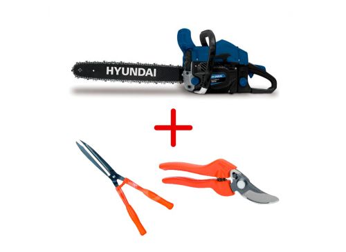 Combo Motosierra Hyundai Turbo 400 + Tijeras de Poda
