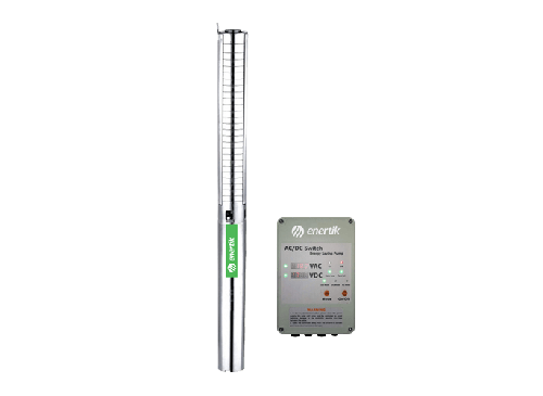 Bomba Solar Sumergible Y Backup 4” Centrífuga - Q máx.: 12.0m³/h – Alt. máx.: 80m – 2200W