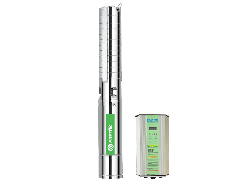 Bomba Solar Sumergible 4” Centrífuga - Q máx.: 18m³/h – Alt. máx.: 29m – 110V 1000W