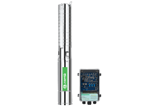 Bomba Solar Sumergible 4” Centrífuga - Q máx.: 4.0m³/h – Alt. máx.: 62m – 48V 500W