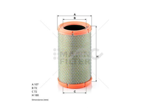 Filtro Aire Renault Ra C 11 455 Ue1 C11456 Mann