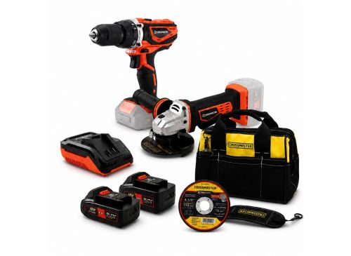 Kit Taladro + Amoladora + 2 Baterías + Cargador Dowen Pagio + Bolso Crossmaster