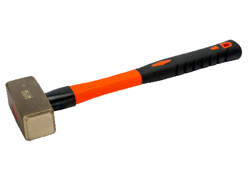 Maza Antichispa Con Cabeza De Bronce Aluminio Y Mango De Fibra De Vidrio 3 Kg Bahco
