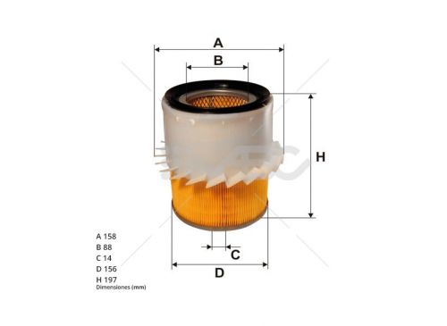 Filtro Aire Mitsub. Hyundai (Ue6) WA6579 Wix