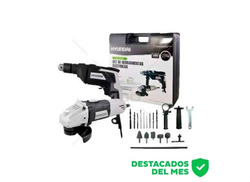 Kit Hyundai Taladro 550w + Amoladora 600w